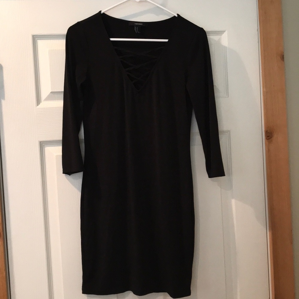 Black Forever 21 Dress Rayon Material size Medium